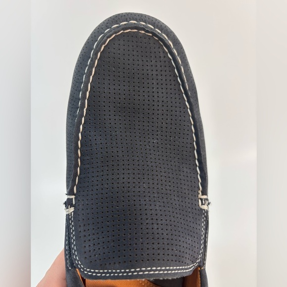 Johnston & Murphy Cord Venetian loafers 8 nubuck sheepskin leather navy main image 13